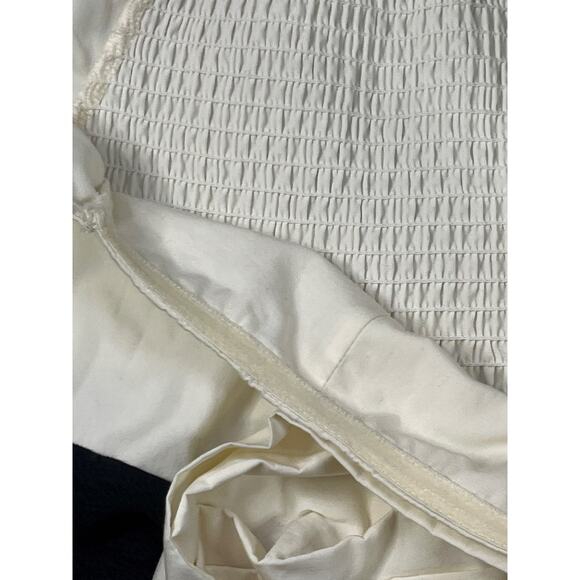 Maeve Anthropologie Bow Front Mini Dress Black White NWT Medium Petite - Picture 12 of 14